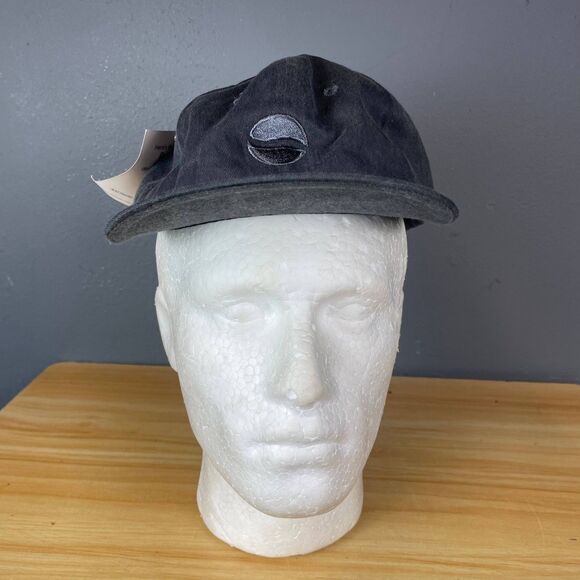 Vintage Pepsi Stuff Denim Hat Black Embroidered Logo Adjustable Strapback NWT - Picture 1 of 10